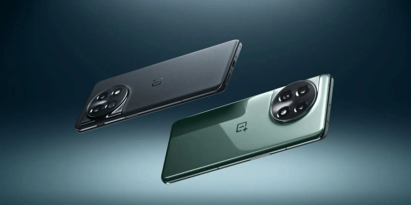 Điện thoại OnePlus 11 màu Titan Black và Eternal Green