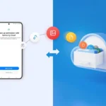 Điện thoại Samsung đang sao lưu dữ liệu lên đám mây tạm thời