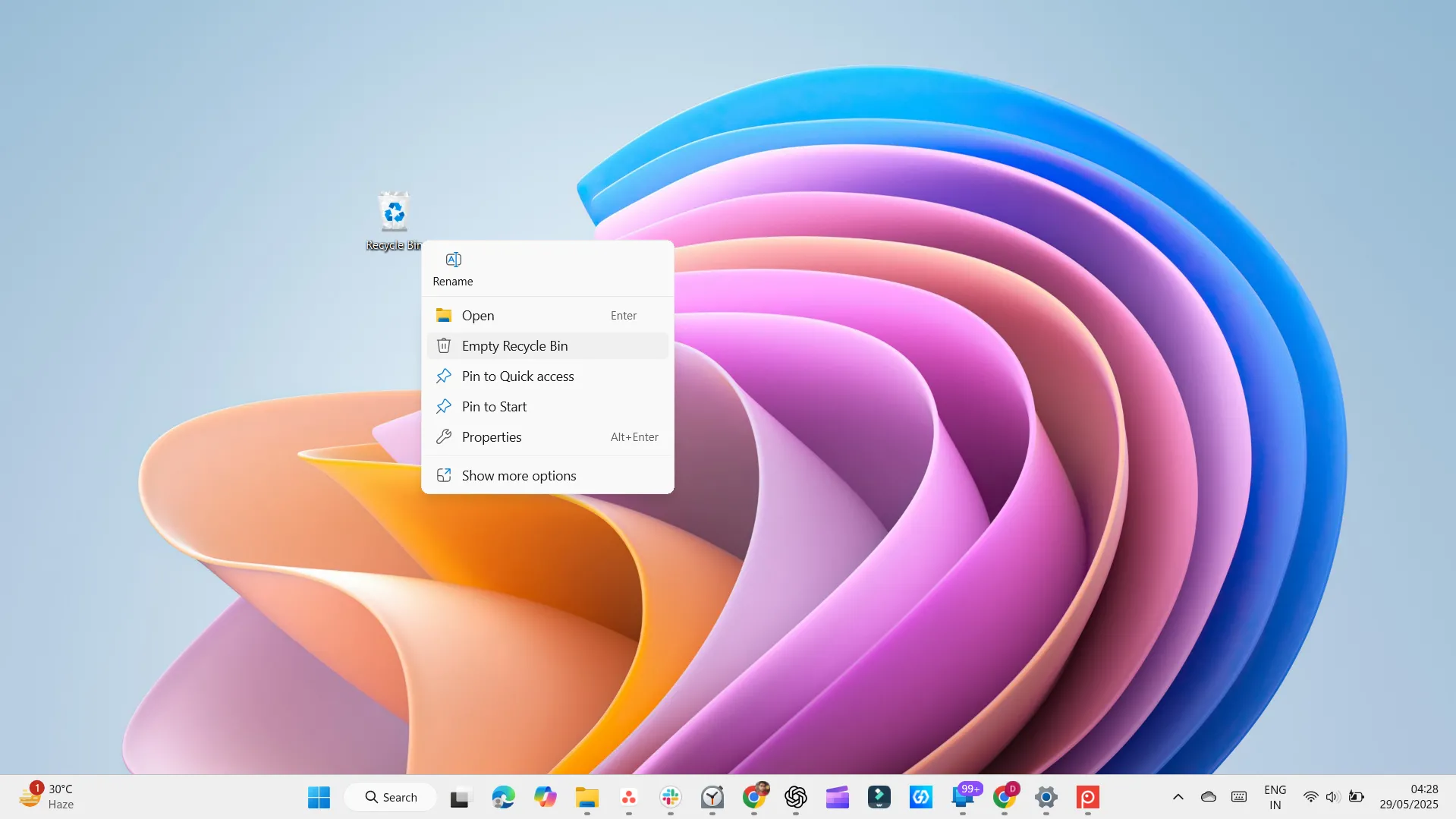 Dọn sạch thùng rác Recycle Bin trên Windows 11 để giải phóng dung lượng