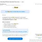 Email lừa đảo giả mạo dịch vụ đám mây cảnh báo hủy tài khoản và yêu cầu cập nhật thông tin