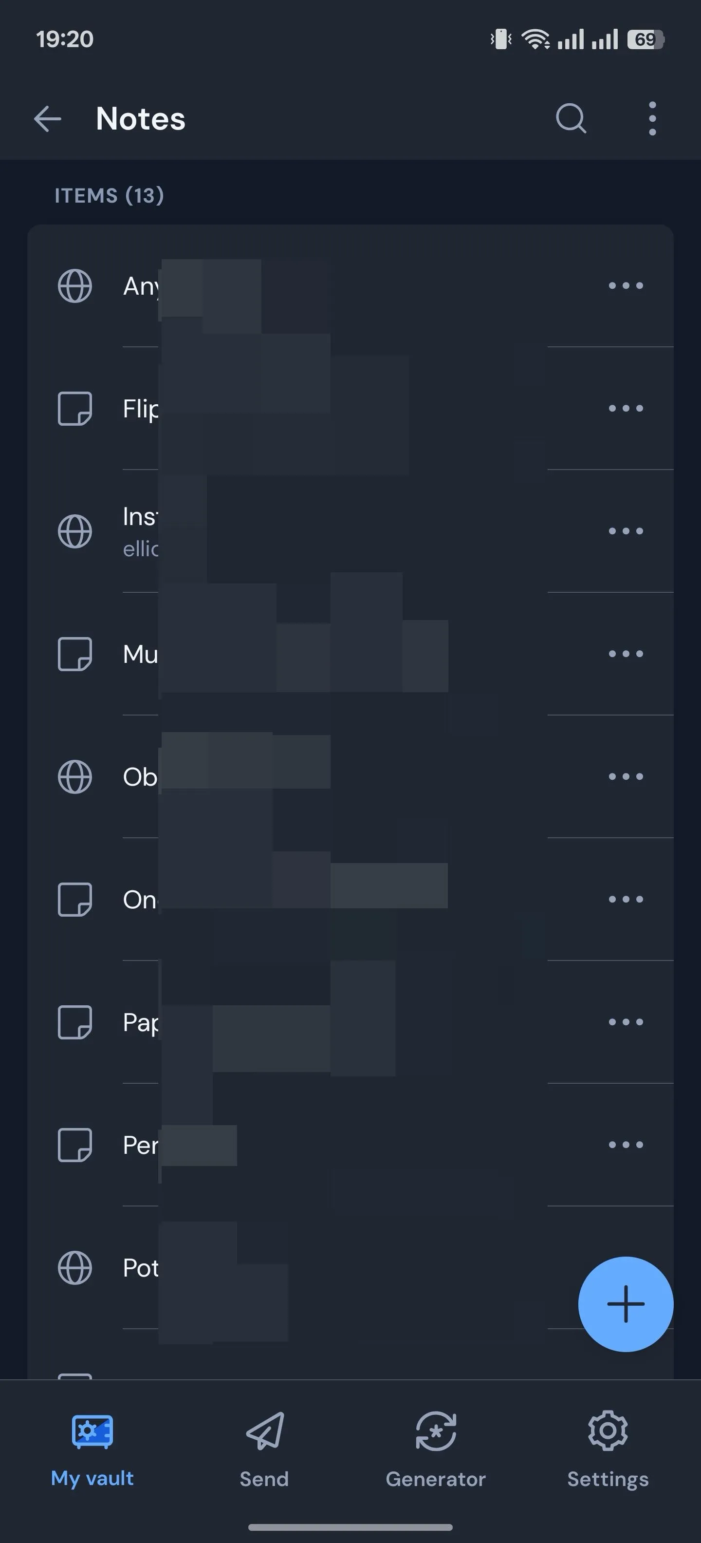 Ghi chú an toàn trong ứng dụng Bitwarden cho Android.