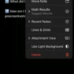 Ghim ghi chú mẫu nhật ký chống trì hoãn trong Apple Notes trên iPhone