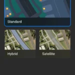Giao diện Apple Maps phiên bản web với chế độ vệ tinh và hỗn hợp