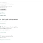 Giao diện Bảo vệ khỏi Virus & Mối đe dọa trong Windows Security