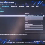 Giao diện BIOS của bo mạch chủ ASUS hiển thị mục chọn cấu hình DOCP/XMP để ép xung RAM, giúp tối ưu hiệu suất bộ nhớ DDR5.