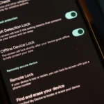 Giao diện cài đặt tính năng bảo vệ chống trộm trên điện thoại Android