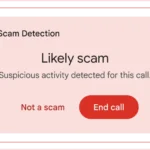 Giao diện cảnh báo cuộc gọi lừa đảo trên điện thoại Android của Google