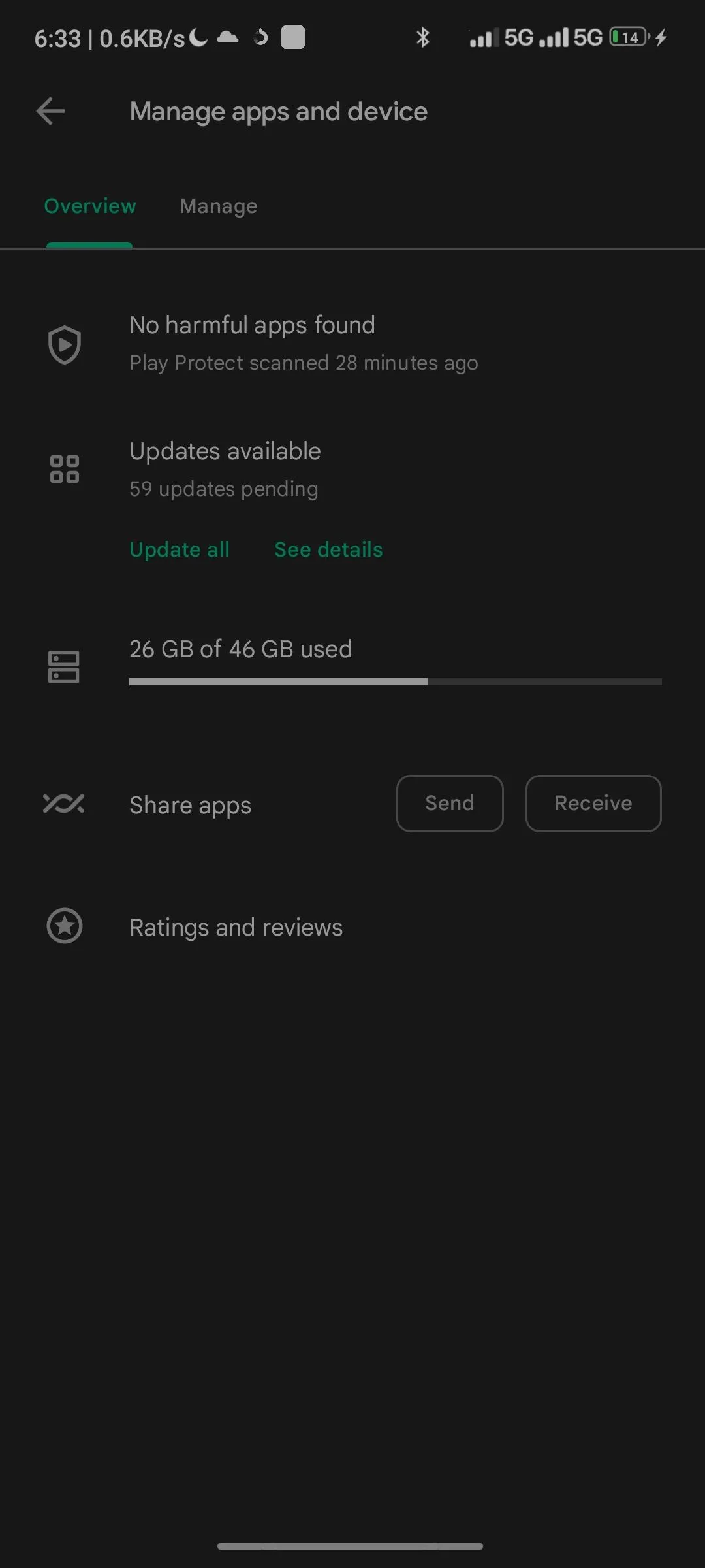 Giao diện cập nhật tất cả ứng dụng trên Google Play Store để khắc phục lỗi tương thích
