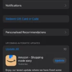 Giao diện cập nhật ứng dụng trong App Store trên iOS