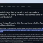 Giao diện chế độ tìm kiếm AI mới của Google