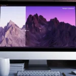 Giao diện chỉnh sửa ảnh AI trên màn hình máy tính với thanh trượt tùy chỉnh các thông số ảnh