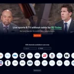 Giao diện chính trang web dịch vụ truyền hình trực tuyến Fubo TV với các nội dung giải trí và thể thao