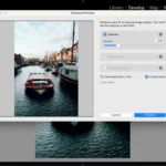 Giao diện công cụ khử nhiễu AI Denoise trong Adobe Lightroom