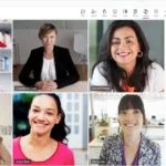 Giao diện cuộc gọi video Microsoft Teams hiển thị thanh bên Copilot AI