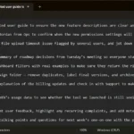 Giao diện danh sách các công việc chưa được sắp xếp trên notepad