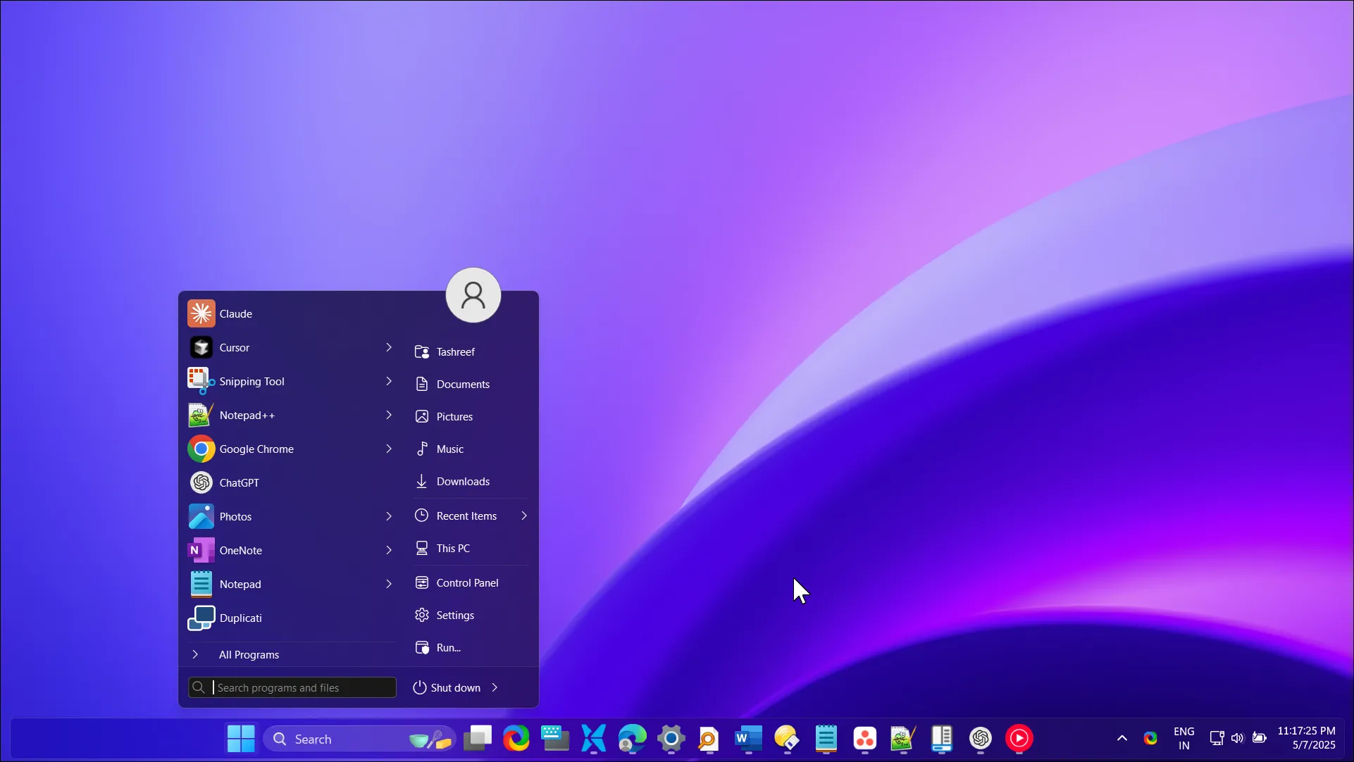 Giao diện desktop Windows 11 được tùy biến bằng Windows 25 Mod