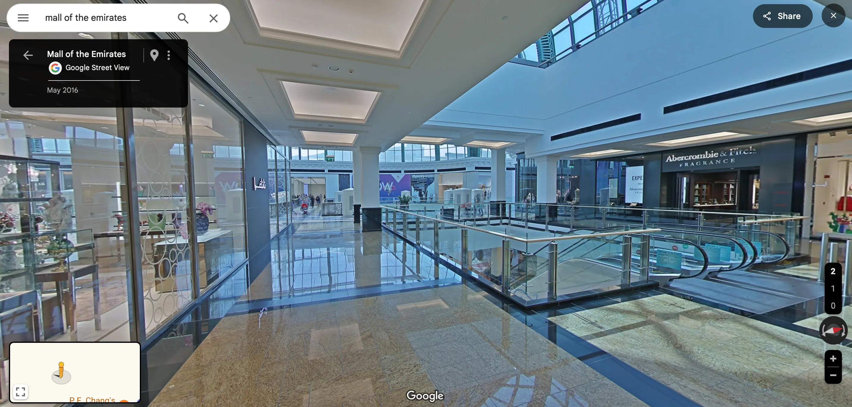 Giao diện điều hướng trong nhà của Google Maps