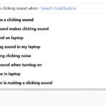 Giao diện DuckDuckGo hiển thị gợi ý tìm kiếm chưa tối ưu