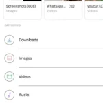 Giao diện duyệt tệp và chia sẻ của ứng dụng Files Go