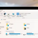 Giao diện File Explorer đang mở trên máy tính xách tay Windows hiển thị thanh điều hướng và công cụ