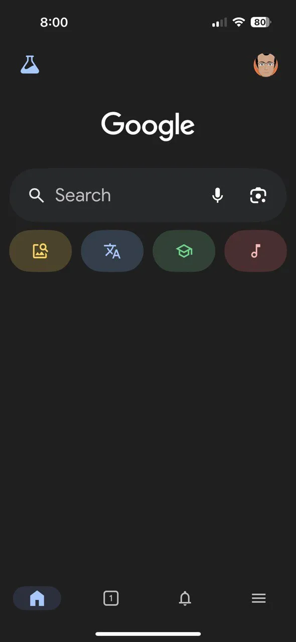 Giao diện Google Lens trên ứng dụng Google iOS nhận diện cây cối