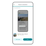 Giao diện Google Maps đề xuất xem lại ảnh chụp màn hình du lịch để lưu
