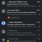 Giao diện hộp thư đến Gmail trên iPhone với trải nghiệm người dùng tối ưu