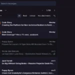 Giao diện hộp thư Proton Mail trên trình duyệt web, minh họa việc thiếu sắp xếp email tự động.