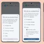 Giao diện hủy đăng ký tin nhắn tự động trong Google Messages