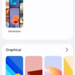 Giao diện menu hình nền trên điện thoại Samsung Galaxy