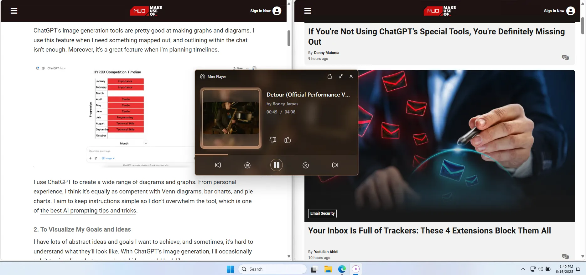 Giao diện mini-player nhỏ gọn của Venipa's YouTube Music Desktop App