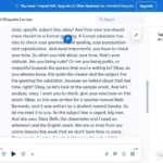 Giao diện Otter.ai hiển thị mẫu phiên âm cuộc họp từ video