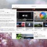 Giao diện Samsung DeX hiển thị ứng dụng Samsung Notes và Samsung Internet trên màn hình ngoài, minh họa khả năng làm việc đa nhiệm.