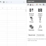 Giao diện sidebar của Power Tools trong Google Sheets