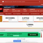 Giao diện Social Blade hiển thị các chỉ số thống kê về người sáng tạo nội dung trên YouTube