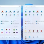 Giao diện Start Menu Windows 11 mới với tùy chọn bố cục theo Danh mục (Category) và Lưới (Grid)
