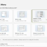 Giao diện Start11 hiển thị tùy chọn "Windows 10 style" để cá nhân hóa Start Menu trên Windows 11.