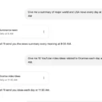Giao diện tạo nhanh tác vụ định kỳ Scheduled Tasks trên ChatGPT
