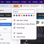 Giao diện tạo nhóm tab mới trong Chrome trên macOS, cho phép người dùng đặt tên và lựa chọn màu sắc để dễ dàng quản lý các thẻ duyệt web.