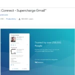 Giao diện tiện ích Clearbit Connect hiển thị thông tin đánh giá