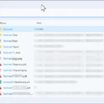 Giao diện tìm kiếm nhanh của Listary hiển thị kết quả tệp tin và thư mục trên Windows 11