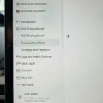 Giao diện tính năng Dự án (Projects) của ChatGPT hiển thị trên thanh bên của MacBook