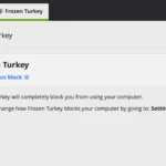 Giao diện tính năng Frozen Turkey của ứng dụng Cold Turkey cho phép chặn truy cập web vĩnh viễn