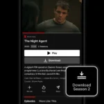 Giao diện tính năng tải xuống cả mùa phim trên ứng dụng Netflix cho iPhone
