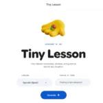 Giao diện tính năng Tiny Lesson của Google Little Language Lessons, hiển thị cuộc hội thoại mini trong ngữ cảnh thực tế