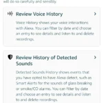 Giao diện tổng quan về cài đặt quyền riêng tư trên ứng dụng Alexa