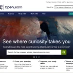 Giao diện trang chủ OpenLearn, nền tảng học online miễn phí của The Open University