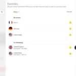 Giao diện ứng dụng CyberGhost hiển thị tùy chọn chọn vị trí máy chủ VPN, minh họa ảnh hưởng tốc độ khi dùng hai VPN.