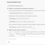 Giao diện ứng dụng Manus AI hiển thị báo cáo phân tích cổ phiếu chi tiết.