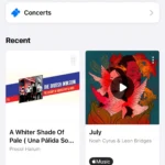 Giao diện ứng dụng Shazam hiển thị phần 'Nhạc của tôi' với danh sách các bài hát đã nhận diện